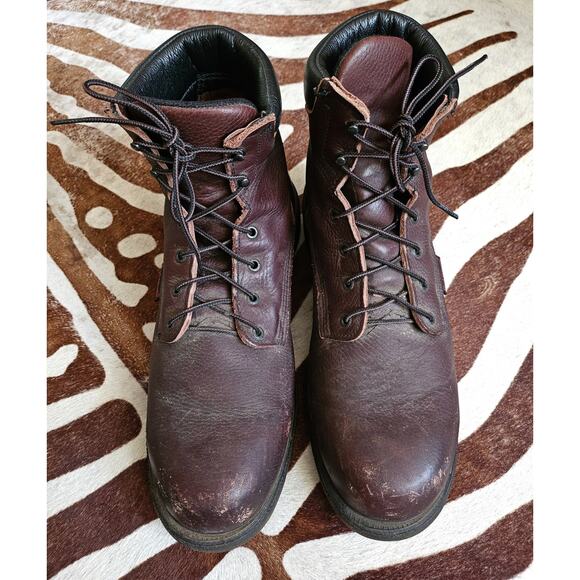 Red Wing 606 Boots Made in USA 14 EH Brown Leather Industrial Super Sole - Picture 4 of 8